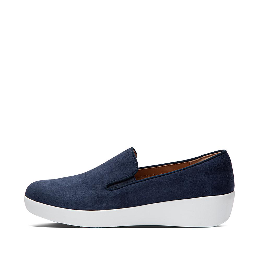 Loafersy Fitflop SUPERSKATE Damskie Granatowe | Polska-42359