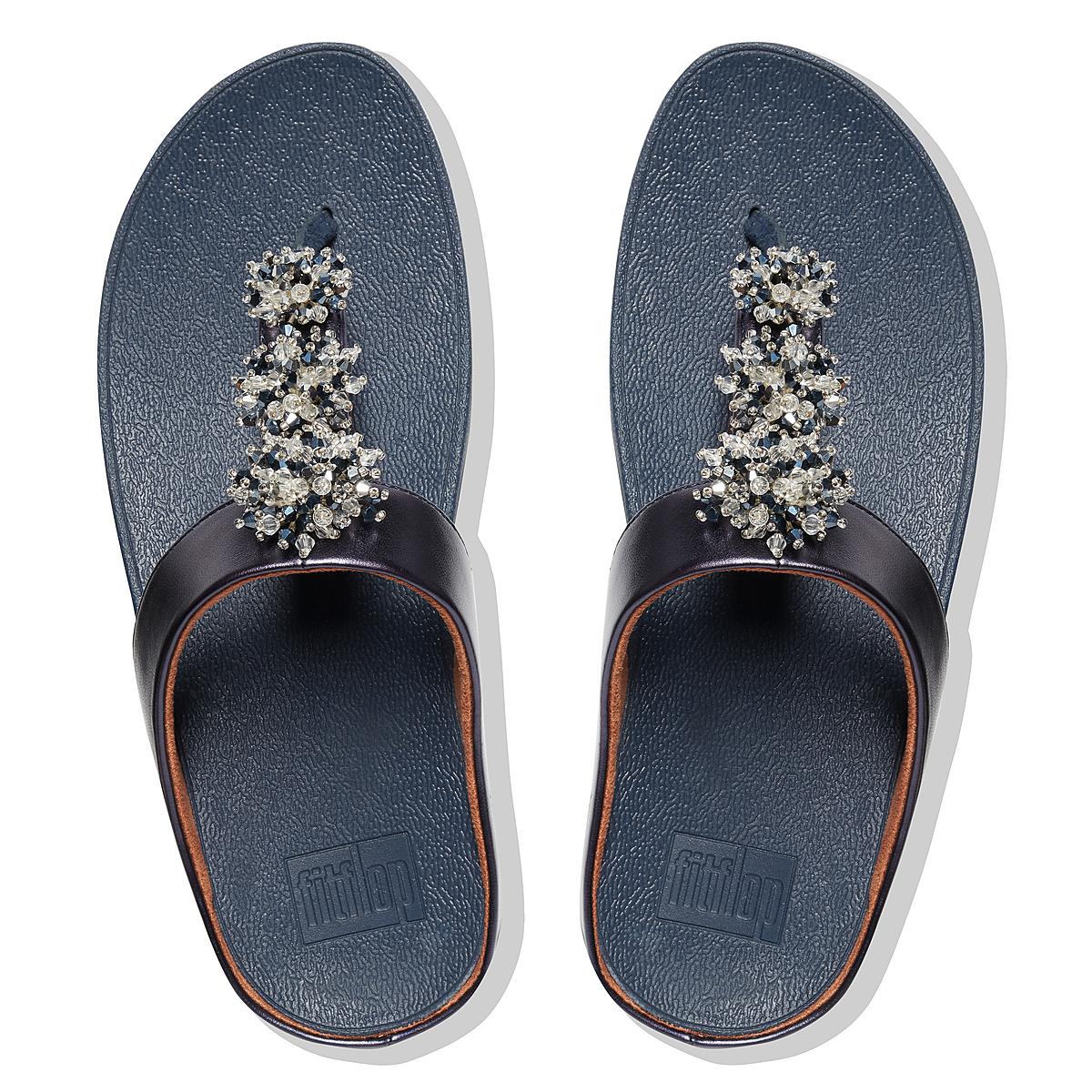 Sandały Fitflop GALAXY Toe-Thongs Damskie Niebieskie | Polska-82631