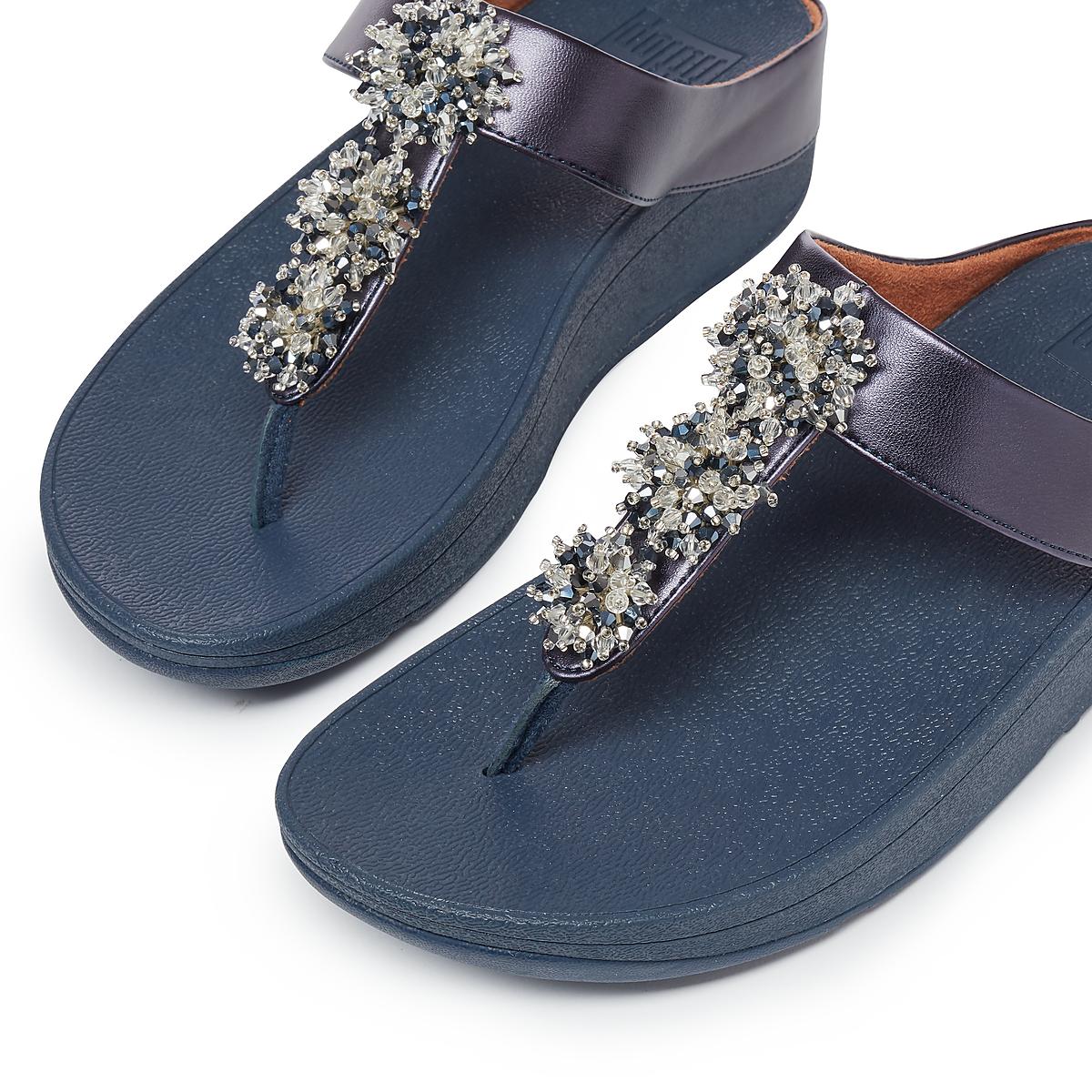 Sandały Fitflop GALAXY Toe-Thongs Damskie Niebieskie | Polska-82631