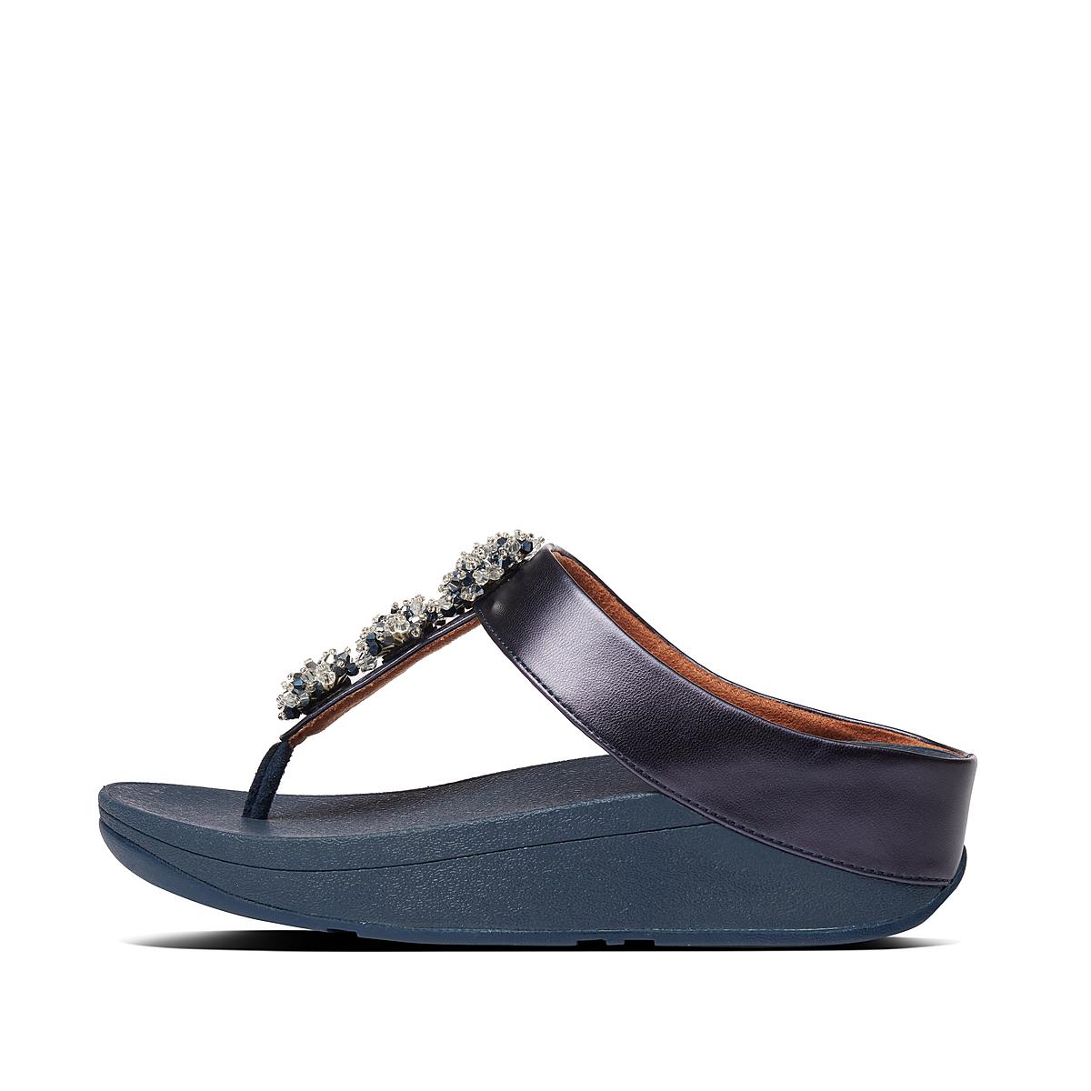 Sandały Fitflop GALAXY Toe-Thongs Damskie Niebieskie | Polska-82631