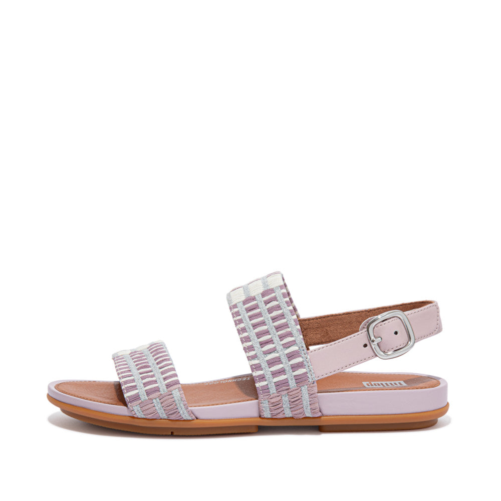 Sandały Fitflop GRACIE Art-Denim Backstrap Damskie Różowe | Polska-19035