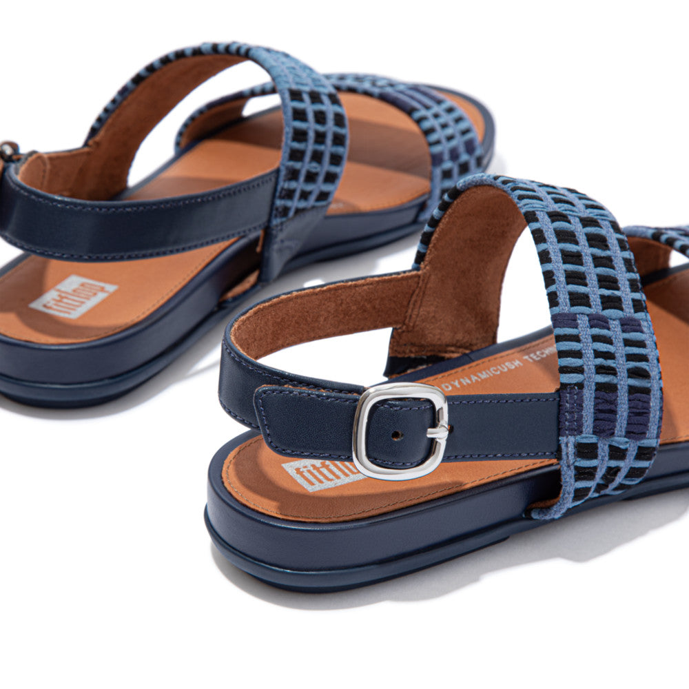 Sandały Fitflop GRACIE Art-Denim Backstrap Damskie Granatowe | Polska-48297