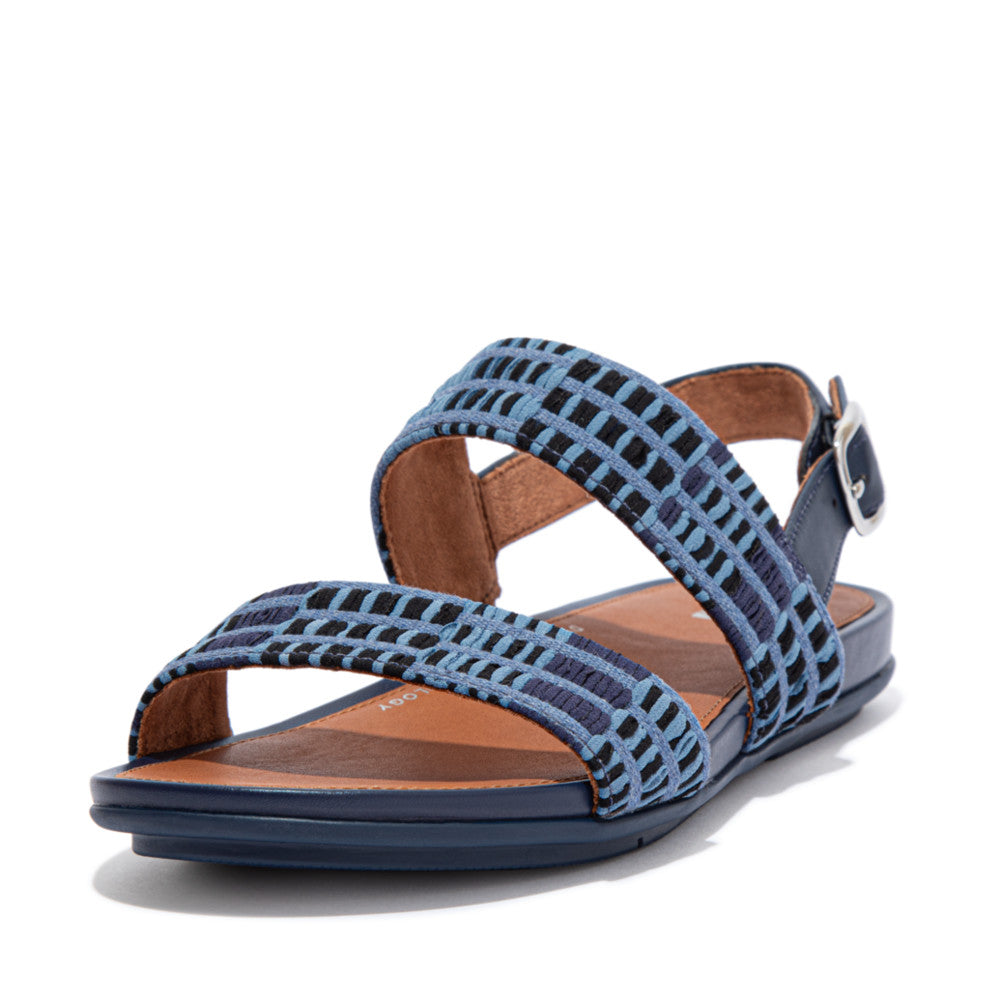 Sandały Fitflop GRACIE Art-Denim Backstrap Damskie Granatowe | Polska-48297