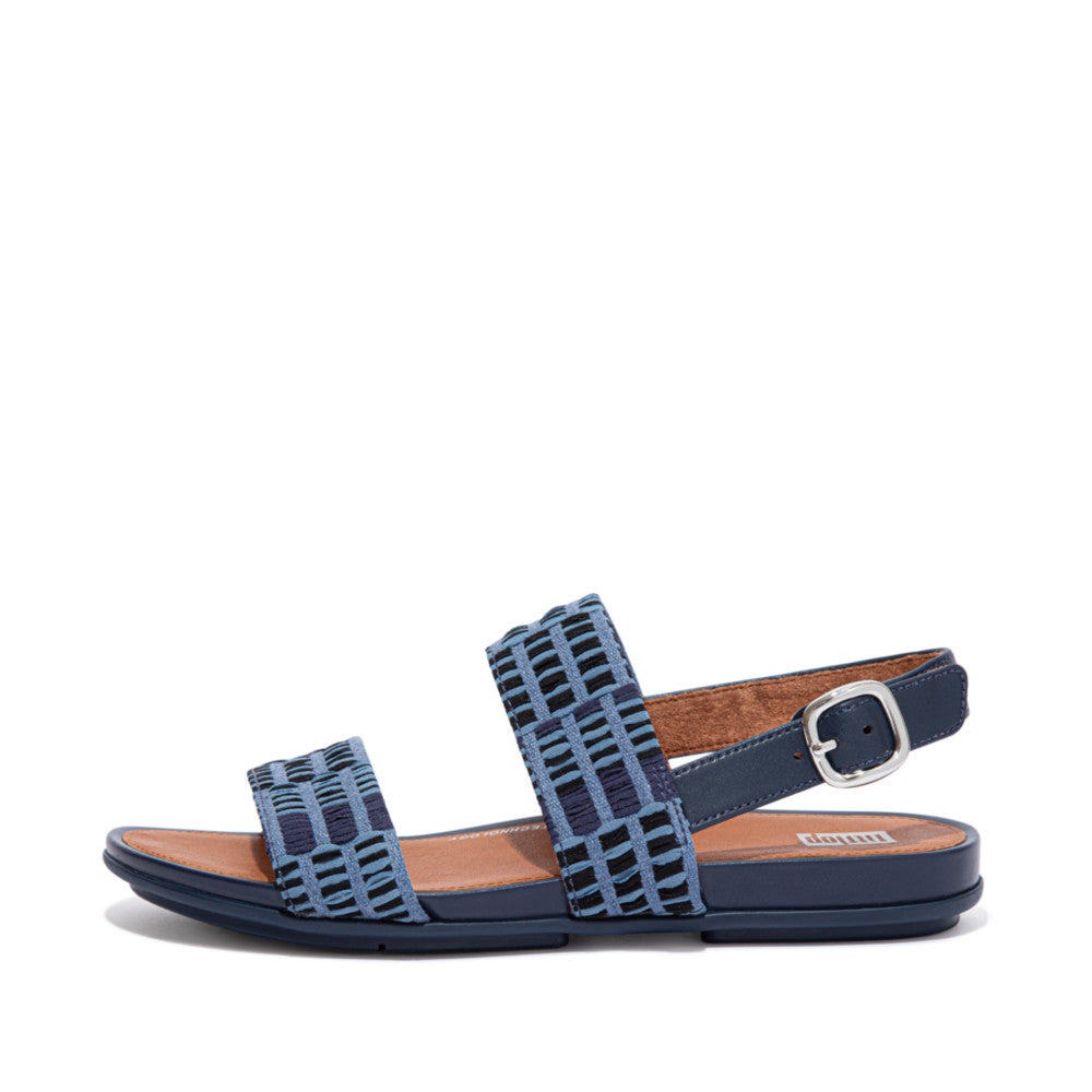 Sandały Fitflop GRACIE Art-Denim Backstrap Damskie Granatowe | Polska-48297