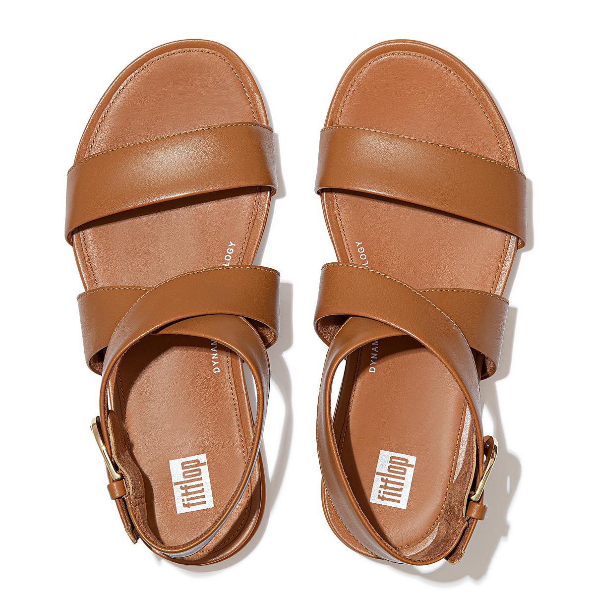 Sandały Fitflop GRACIE Buckle Leather Ankle-Strap Damskie Głęboka Brązowe | Polska-02659