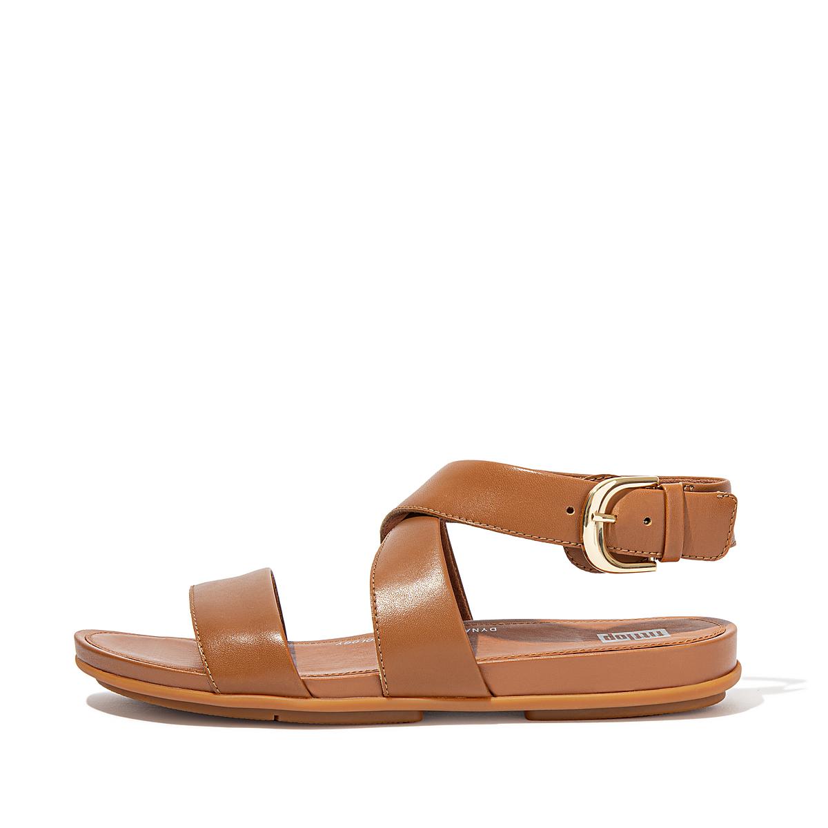 Sandały Fitflop GRACIE Buckle Leather Ankle-Strap Damskie Głęboka Brązowe | Polska-02659