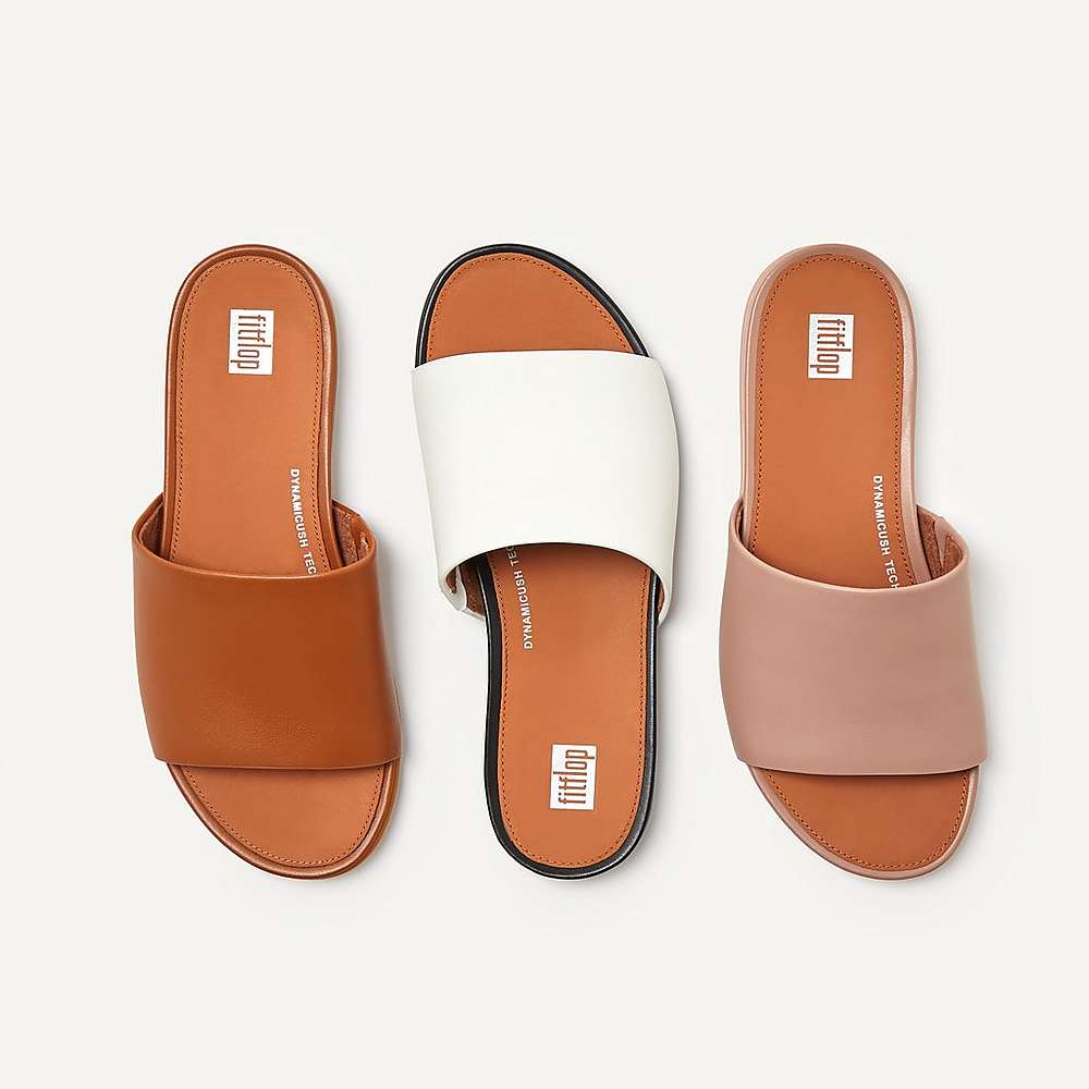 Sandały Fitflop GRACIE Leather Damskie Beżowe | Polska-57246