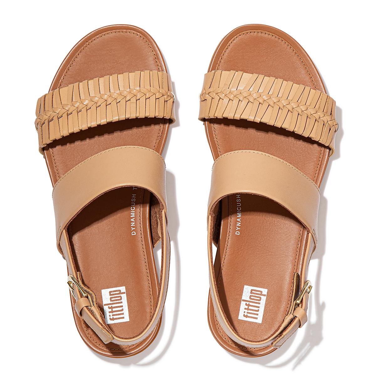 Sandały Fitflop GRACIE Wrapped Weave Back-Strap Damskie Brązowe | Polska-64218