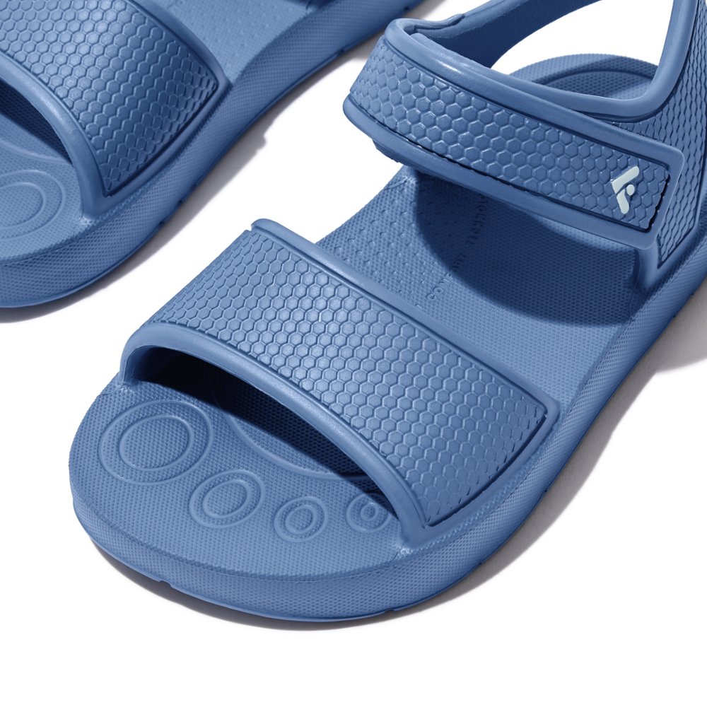 Sandały Fitflop IQUSHION Ergonomic Back-Strap Dziecięce Niebieskie | Polska-97652