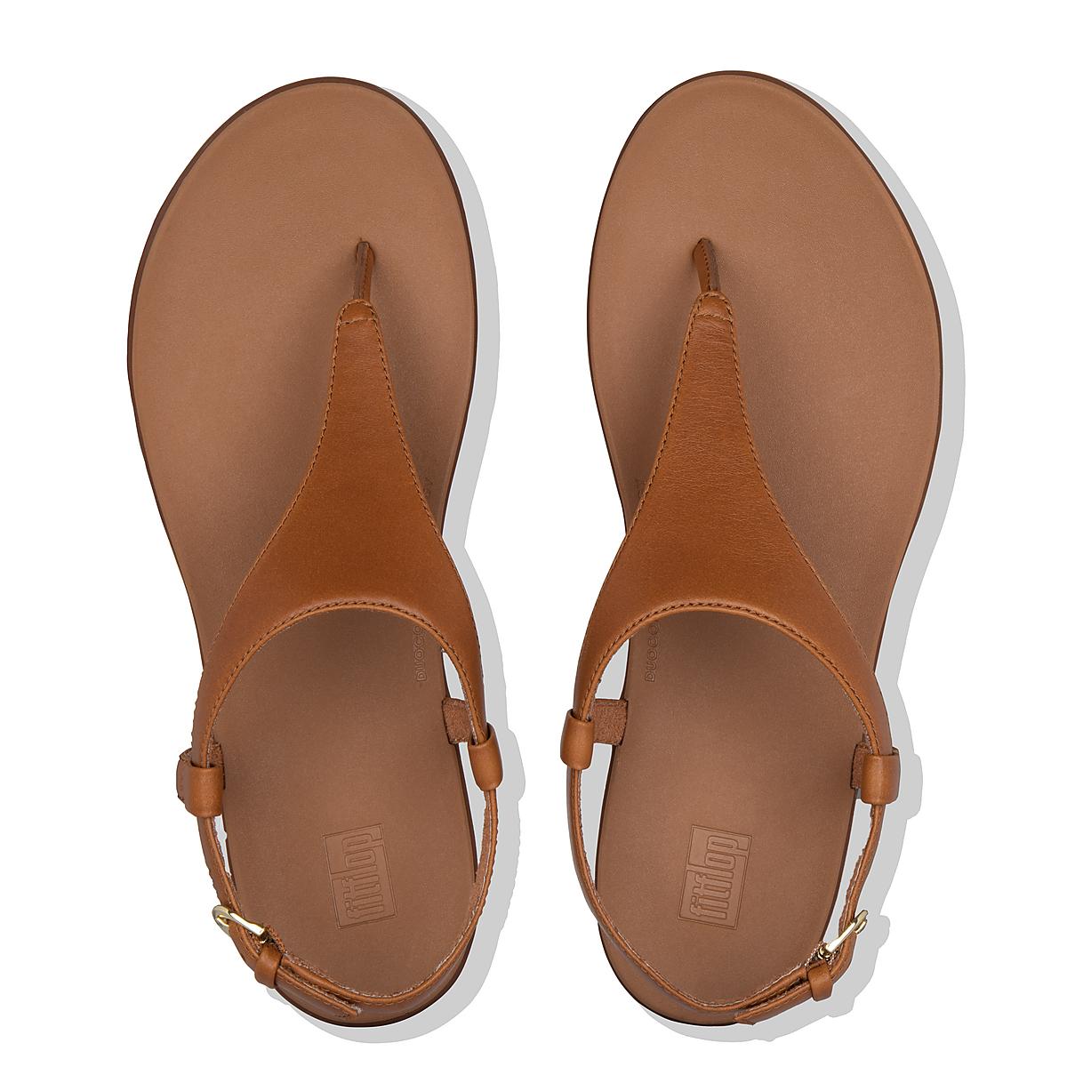 Sandały Fitflop LAINEY Leather Back-Strap Damskie Głęboka Brązowe | Polska-95427