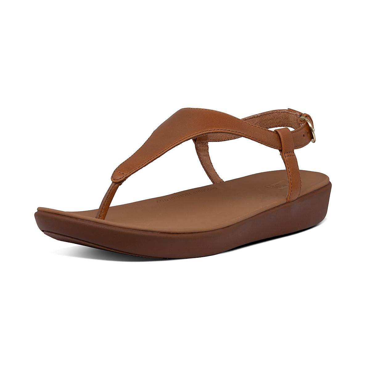 Sandały Fitflop LAINEY Leather Back-Strap Damskie Głęboka Brązowe | Polska-95427