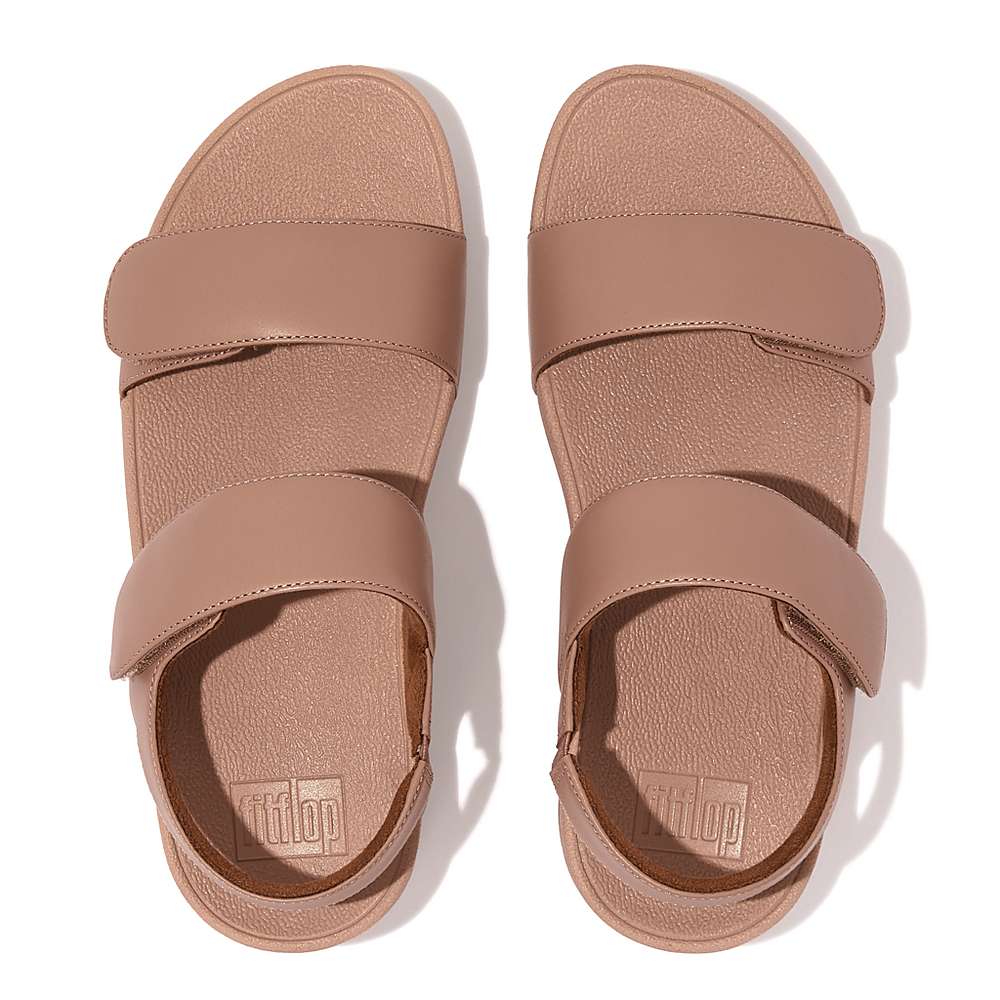 Sandały Fitflop LULU Adjustable Leather Damskie Beżowe | Polska-31078