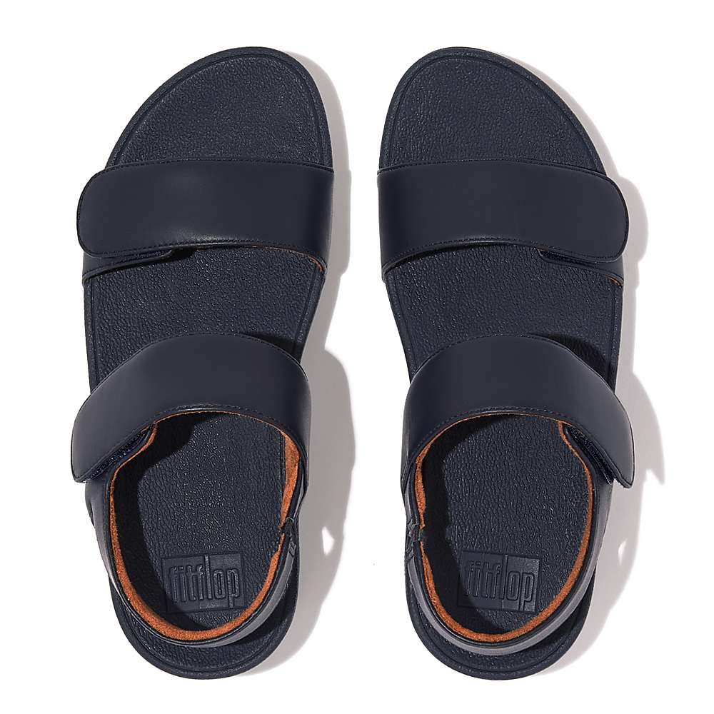 Sandały Fitflop LULU Adjustable Leather Damskie Granatowe | Polska-74512