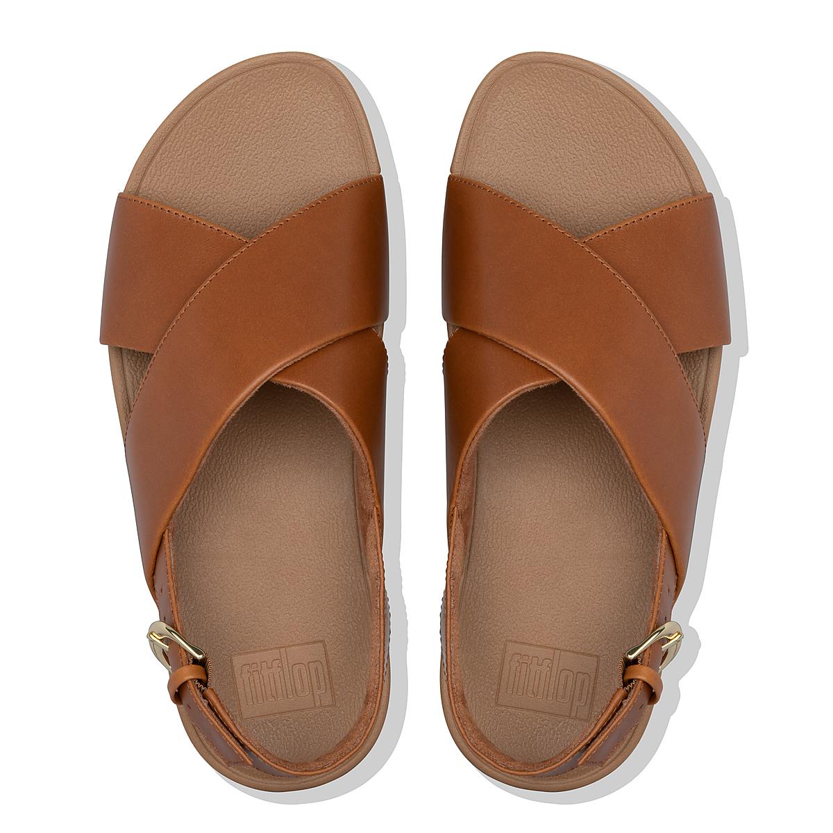 Sandały Fitflop LULU Leather Back-Strap Damskie Głęboka Brązowe | Polska-72816