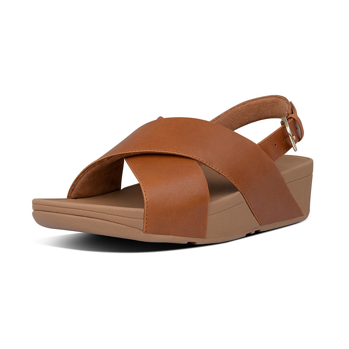 Sandały Fitflop LULU Leather Back-Strap Damskie Głęboka Brązowe | Polska-72816