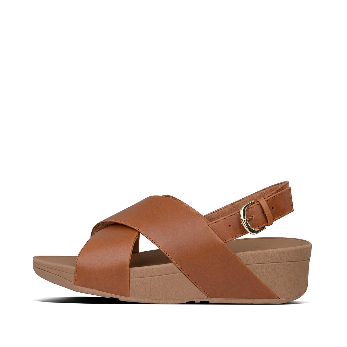 Sandały Fitflop LULU Leather Back-Strap Damskie Głęboka Brązowe | Polska-72816