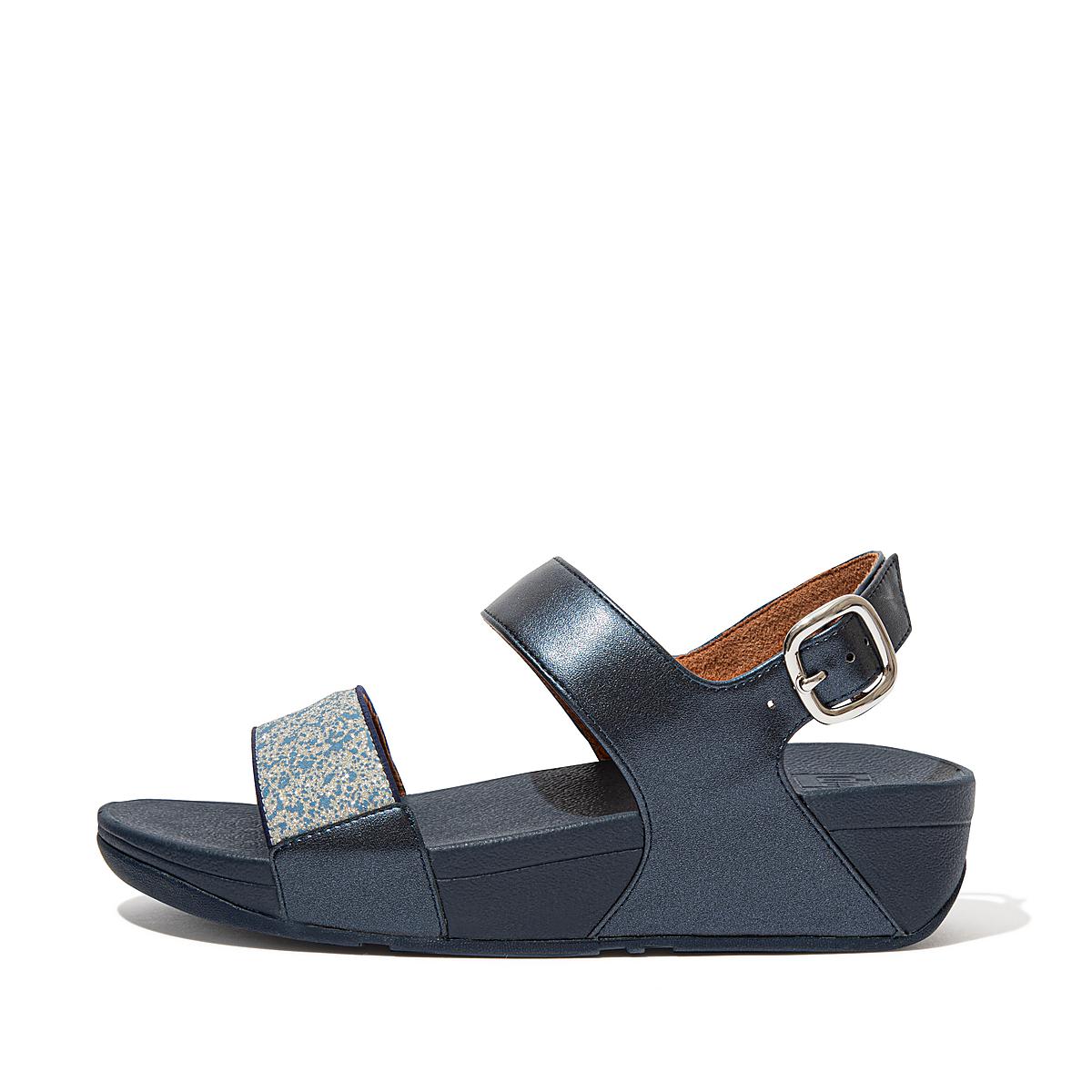 Sandały Fitflop LULU Shimmer Back-Strap Damskie Granatowe | Polska-58362