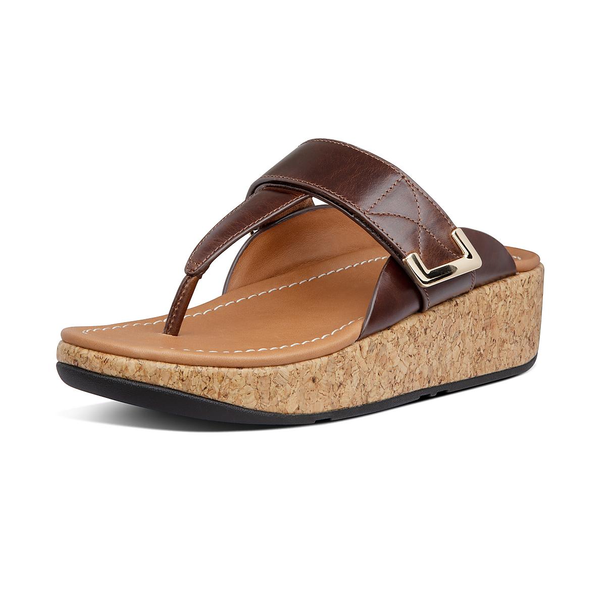 Sandały Fitflop REMI Adjustable Leather Damskie Czekolada Brązowe | Polska-92807