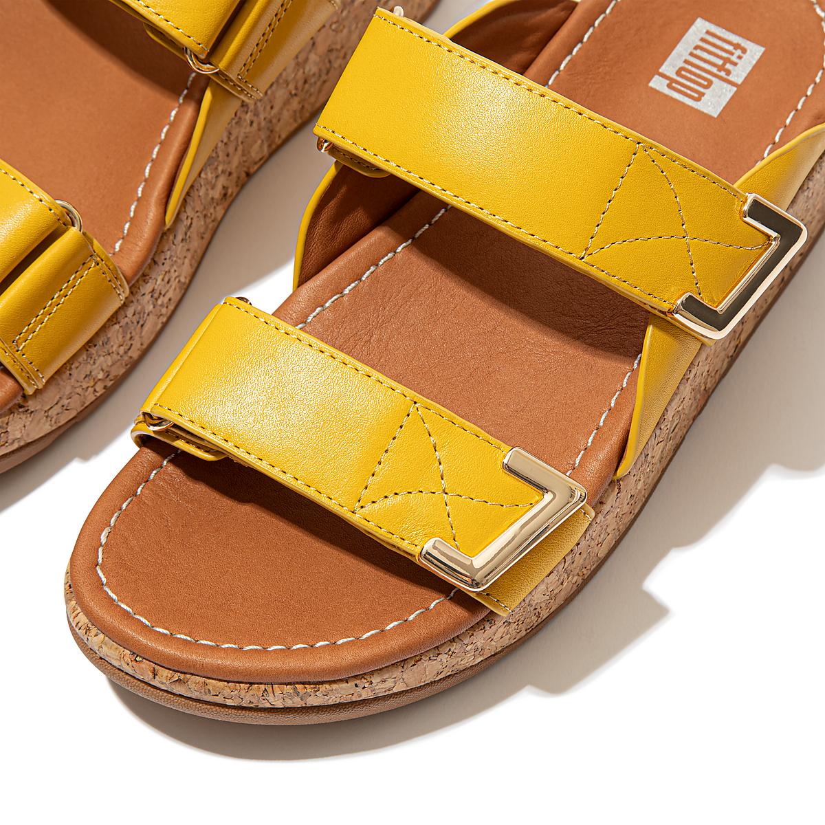 Sandały Fitflop REMI Adjustable Slides Damskie Pomarańczowe Żółte | Polska-13529