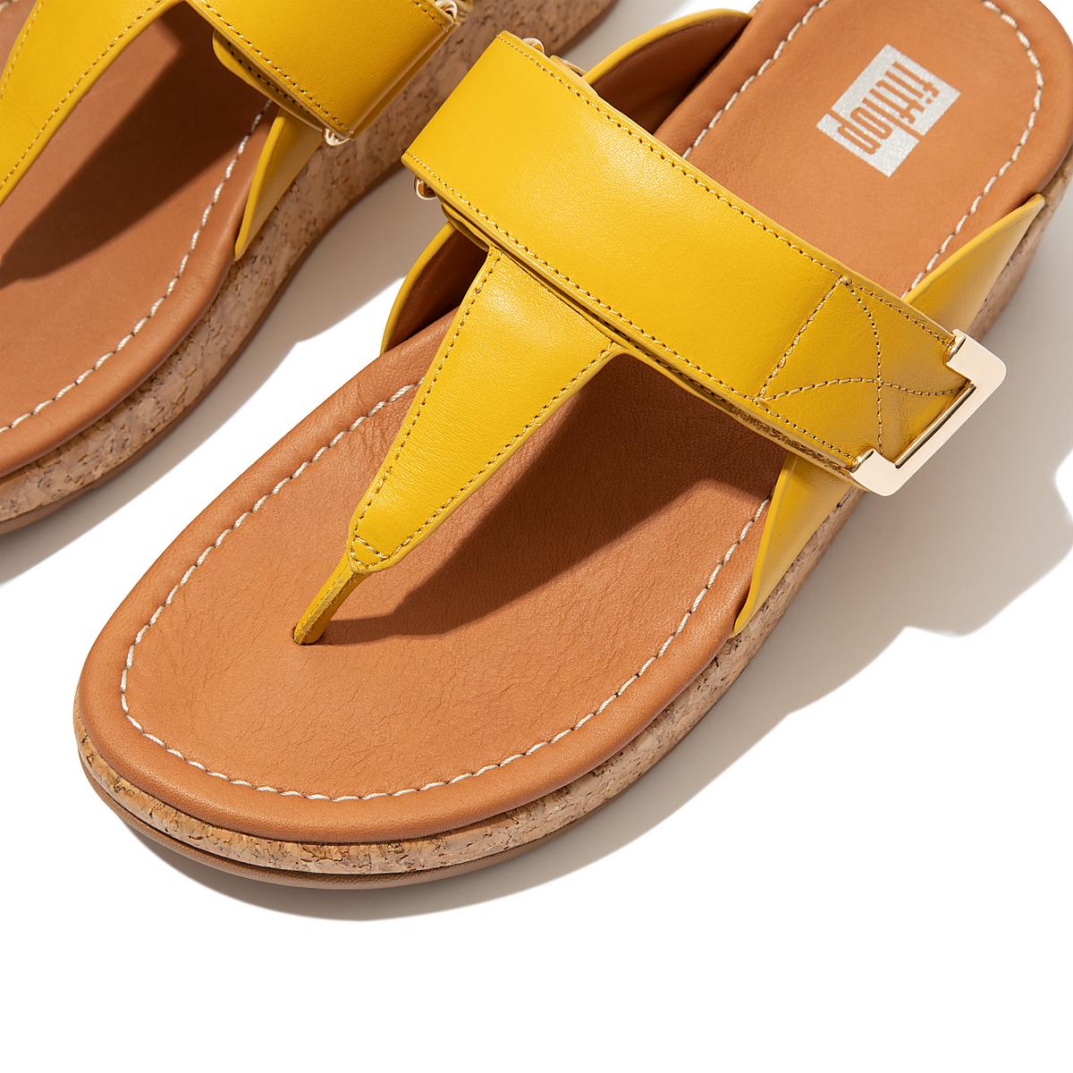 Sandały Fitflop REMI Adjustable Toe-Post Damskie Pomarańczowe Żółte | Polska-34516