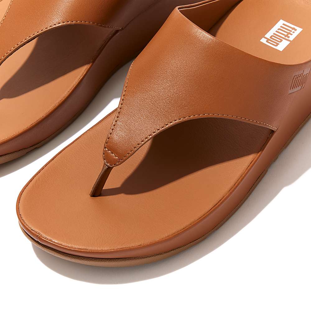 Sandały Fitflop SHUV Leather Toe-Post Damskie Głęboka Brązowe | Polska-72504