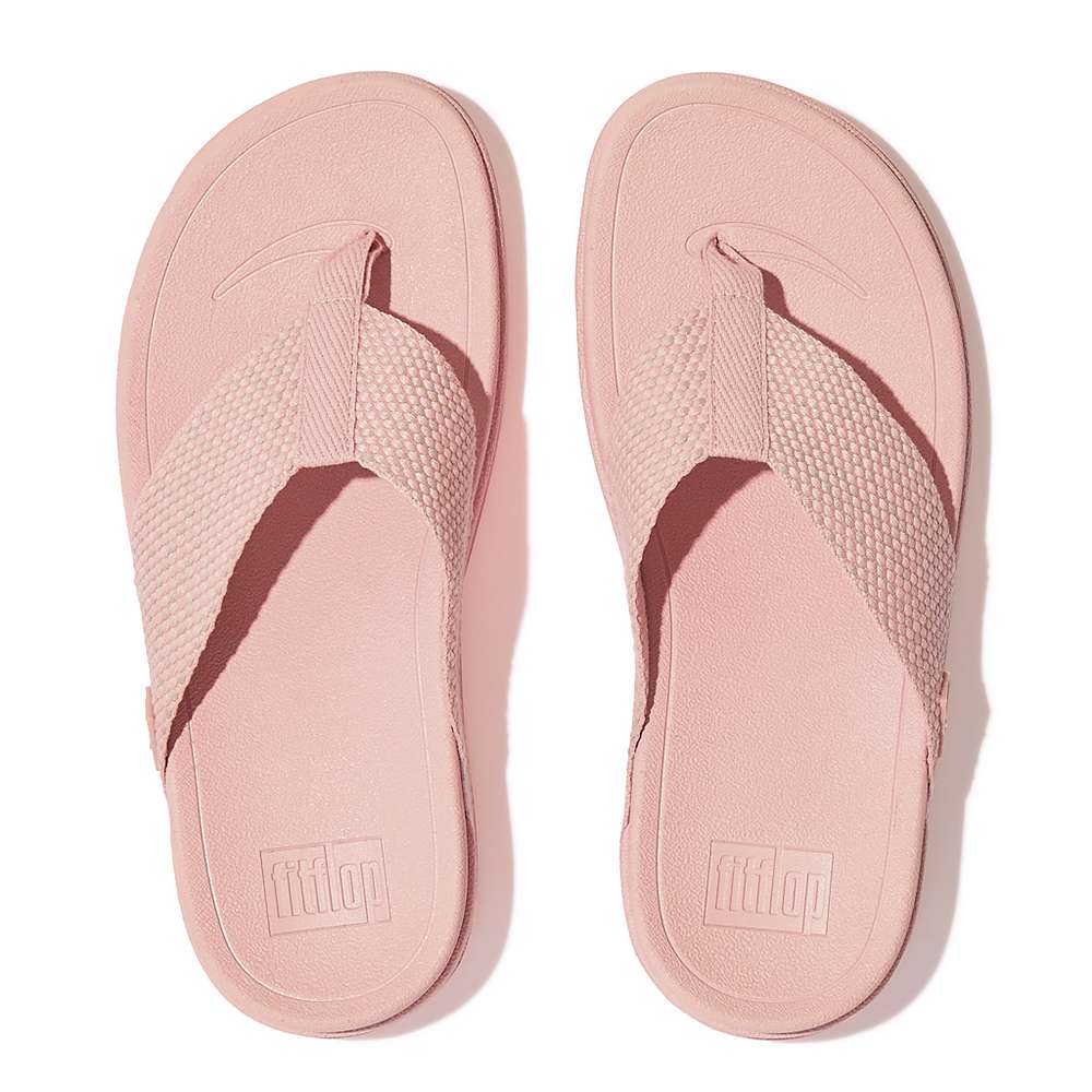 Sandały Fitflop SURFA Webbing Toe-Post Damskie Różowe | Polska-92654