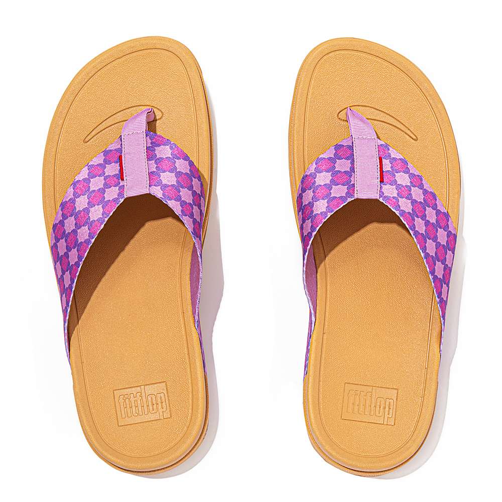 Sandały Fitflop SURFA X Yinka Ilori Toe-Post Damskie Fioletowe | Polska-45762