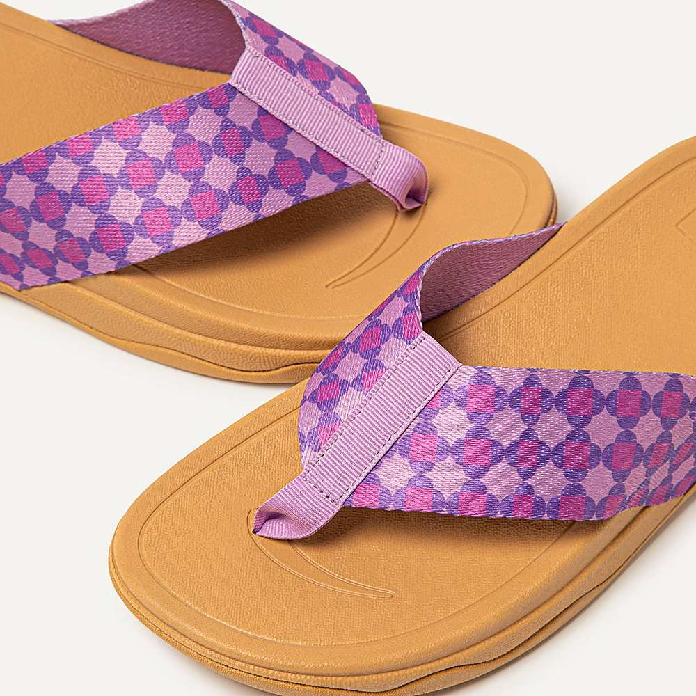 Sandały Fitflop SURFA X Yinka Ilori Toe-Post Damskie Fioletowe | Polska-45762