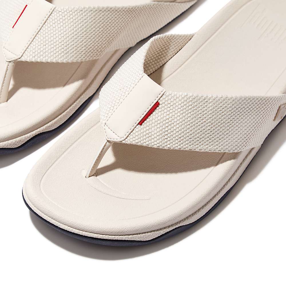 Sandały Fitflop SURFER Toe-Post Męskie Beżowe | Polska-45289