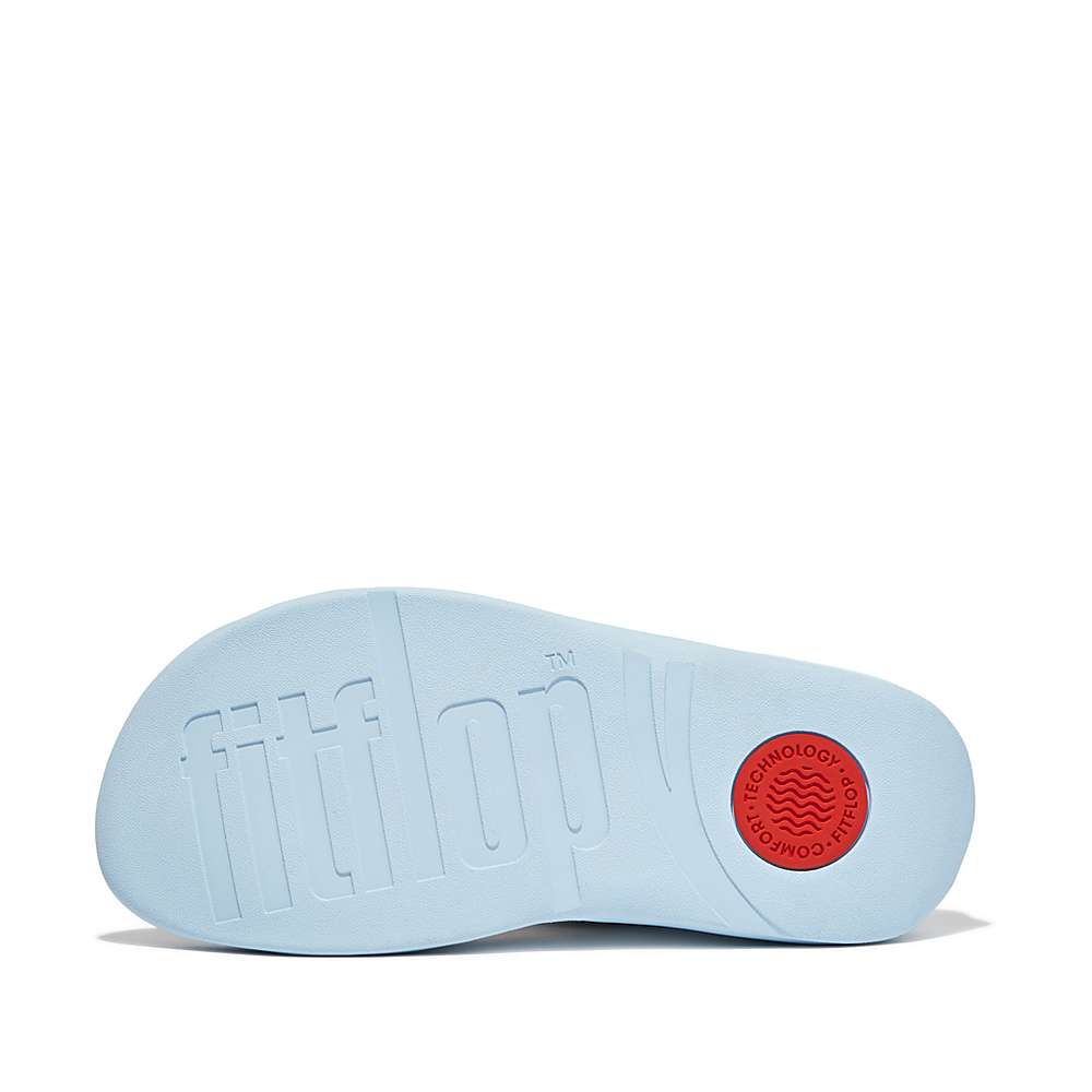 Sandały Fitflop WALKSTAR Finestripe Toe-Post Damskie Niebieskie | Polska-83506