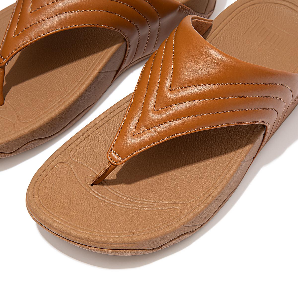 Sandały Fitflop WALKSTAR Leather Toe-Post Damskie Głęboka Brązowe | Polska-75208