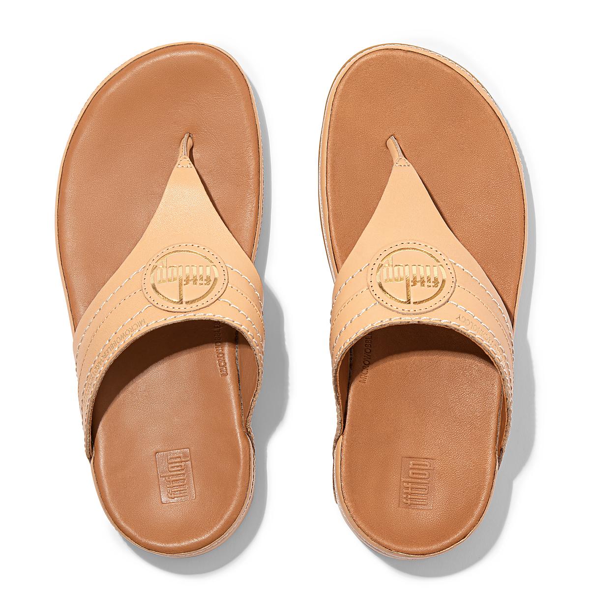 Sandały Fitflop WALKSTAR Limited Edition Toe-Post Damskie Beżowe | Polska-12860