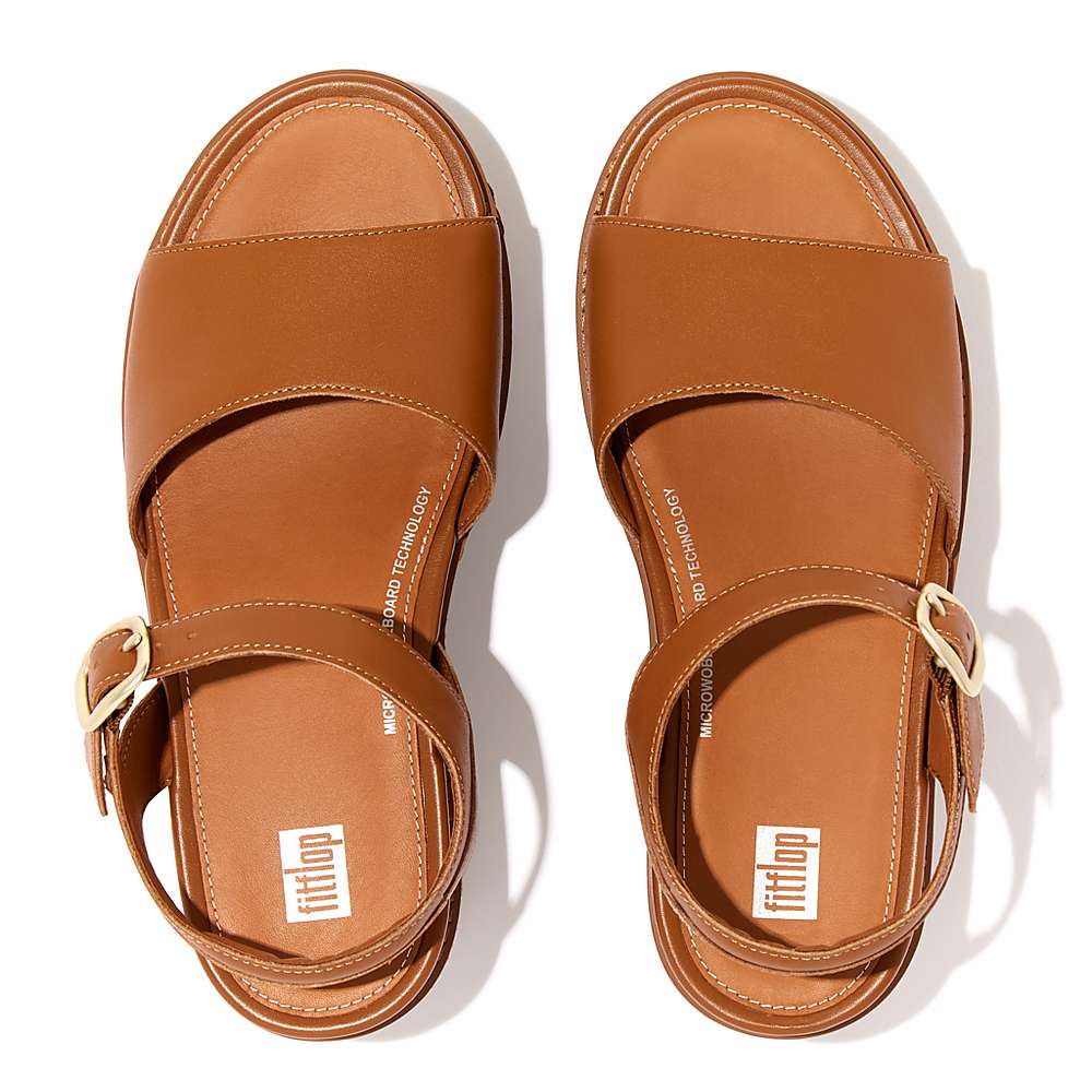 Sandały na Koturnie Fitflop ELOISE Espadrille Leather Damskie Głęboka Brązowe | Polska-98421