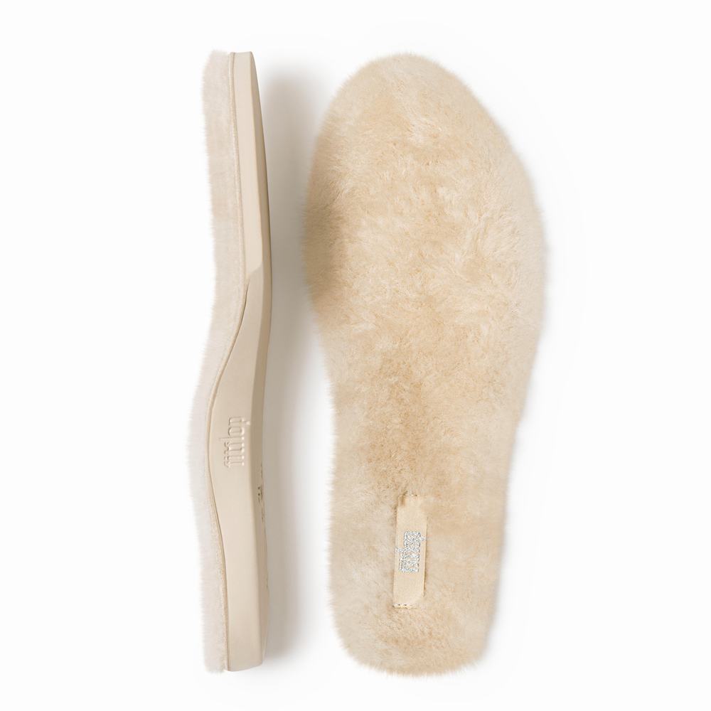 Wkładki Fitflop WONDERWELLY Luxe Shearling Insoles 1 Pair Damskie Kremowe | Polska-70358