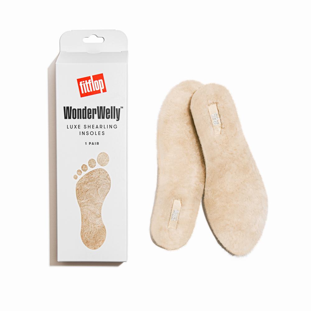 Wkładki Fitflop WONDERWELLY Luxe Shearling Insoles 1 Pair Damskie Kremowe | Polska-70358